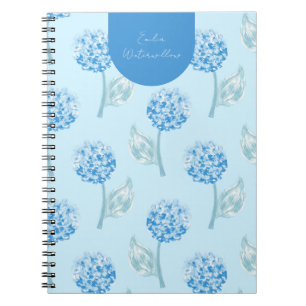 Grandmillennial Painterly Hydrangea Customizable Notebook