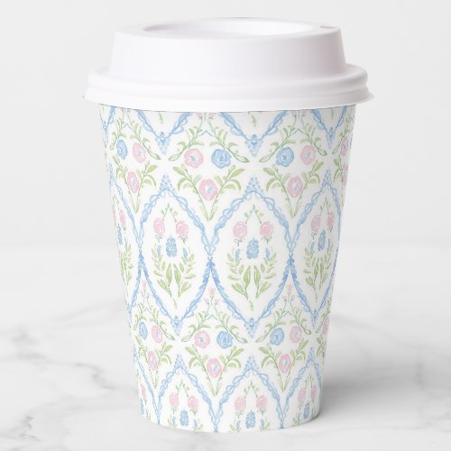 Grandmillennial Pink Bow Coquette Sweet 16 Paper Cups