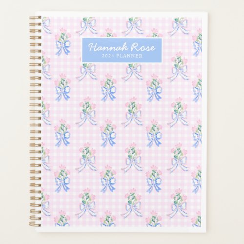 Grandmillennial Preppy Floral Watercolor Planner