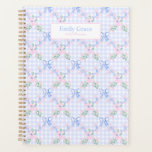 Grandmillennial Preppy Floral Watercolor Planner<br><div class="desc">Customizable grandmillennial watercolor preppy floral notebook planner! This planner with a scalloped frame and editable text is perfect! Easily edit the text to make it your own!</div>