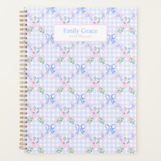 Grandmillennial Preppy Floral Watercolor Planner