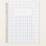 Grandmillennial Preppy Floral Watercolor Planner<br><div class="desc">Customizable grandmillennial watercolor preppy floral notebook planner! This planner with a scalloped frame and editable text is perfect! Easily edit the text to make it your own!</div>