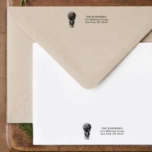 Grandmillennial Topiary Urn and Bow Return Address Self-inking Stamp