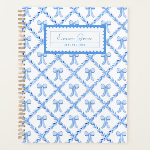 Grandmillennial Trellis Bows Planner