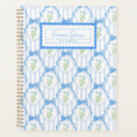 Grandmillennial Trellis Bows Planner<br><div class="desc">Customizable grandmillennial trellis bows planner with scalloped frame. Easily edit the text to make it your own!</div>
