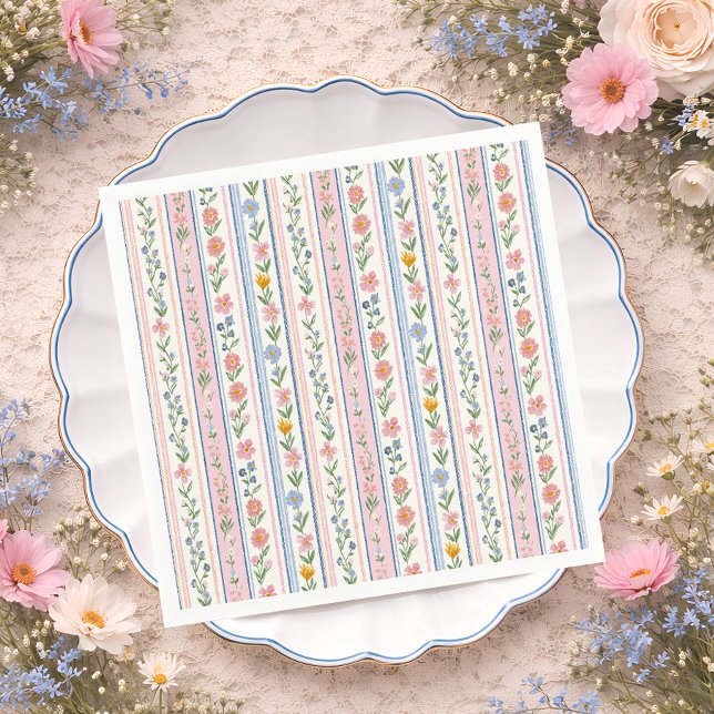 Grandmillennial Vintage Baby Shower Paper Napkin (Creator Uploaded)