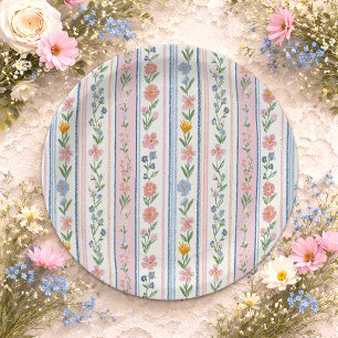 Grandmillennial Vintage Baby Shower Paper Plates