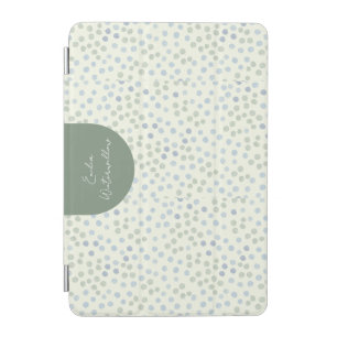 Grandmillennial Watercolor Polka Dot Customizable iPad Mini Cover