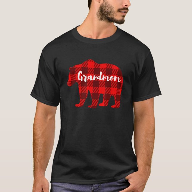 Grandmom Bear Clothes Women Grandparent Family Mat T-Shirt (Front)