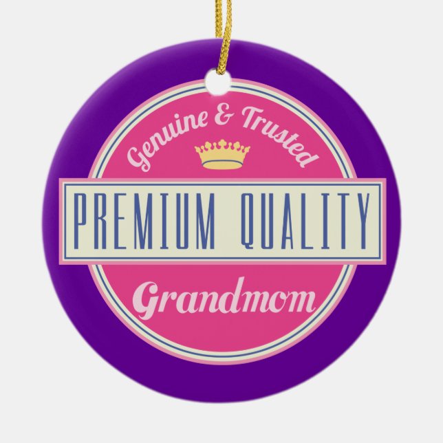 Grandmom (Funny) Gift Ceramic Ornament (Front)