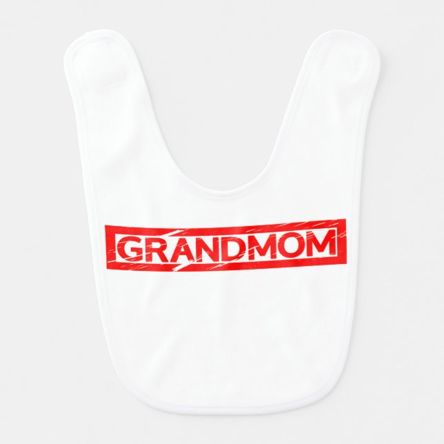 Grandmom Stamp Baby Bib (Front)