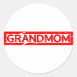 Grandmom Stamp Classic Round Sticker