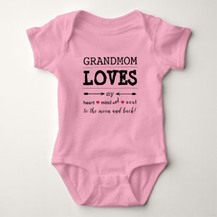 Grandmom Tutu "Grandmom Loves Me" Baby Bodysuit