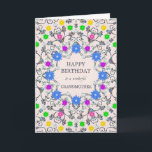 Grandmother Abstract Flowers Birthday Card<br><div class="desc">An abstract floral birthday card for a grandmother. A glorious abstract pattern with flowers and diamonds. A very pretty, feminine, and stylish way to say 'Happy Birthday' to a grandmother. An unusual design that stands out. Send your birthday wishes in an elegant and eloquent way. All the diamonds on this...</div>
