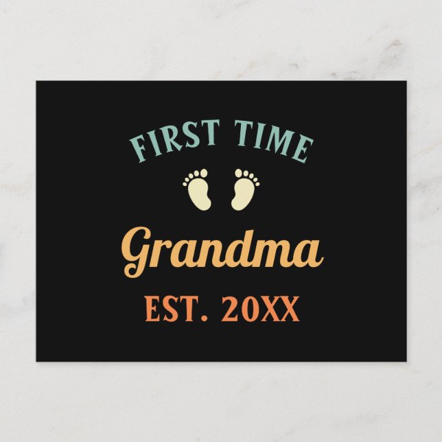 Grandmother Abuela Nonna Grammy First Time Grandma Postcard (Front)