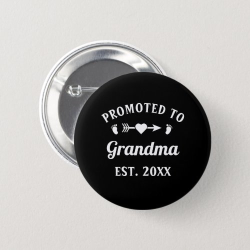 Grandmother Abuela Nonna Nanna Promoted To Grandma Button