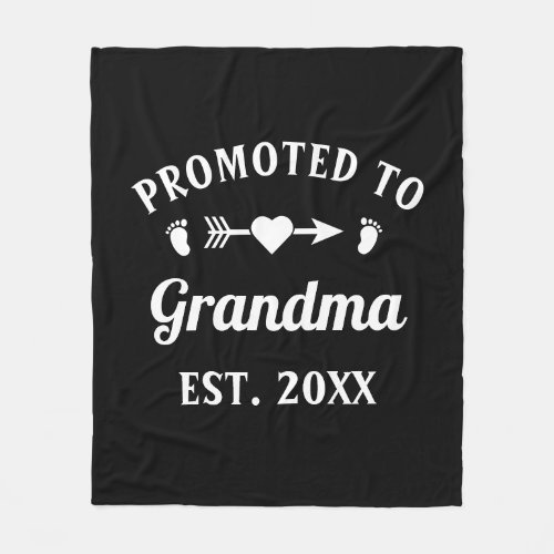 Grandmother Abuela Nonna Nanna Promoted To Grandma Fleece Blanket