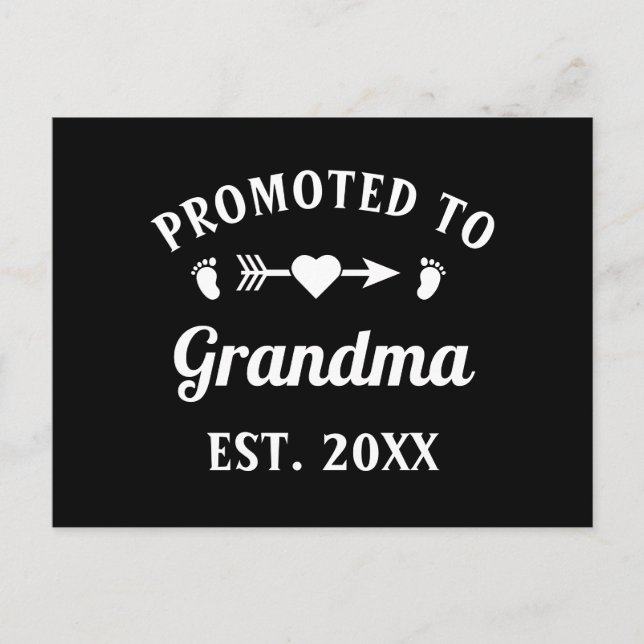 Grandmother Abuela Nonna Nanna Promoted To Grandma Postcard (Front)