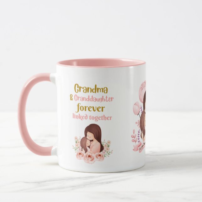 Grandmother and Granddaughter Forever Linked Mug (Left)