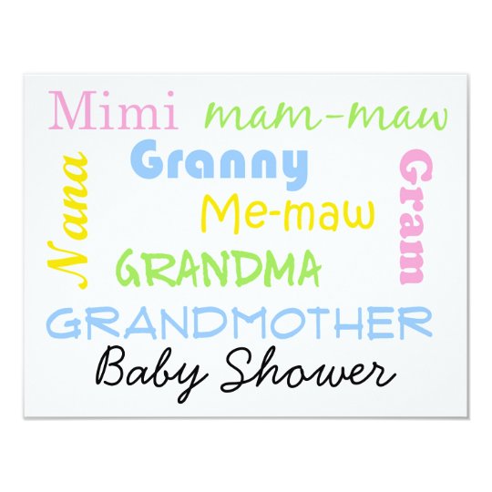 Grandmother Baby Shower Invitation  Zazzle.com