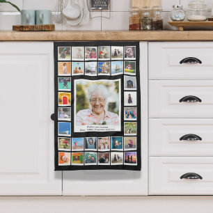 Grandmother Birthday Family Photo Kitchen Towel