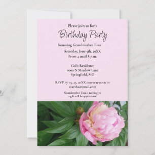 Grandmother Birthday Party  Invitation