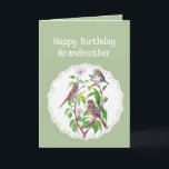 Grandmother Birthday Song Sparrows, Cute Birds Card<br><div class="desc">If you are a fan of birds,  animals or nature then you will like this Song Sparrow painting</div>