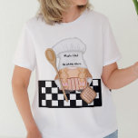 Grandmother Birthday Whimsical Gnome Chef Cooking T-Shirt<br><div class="desc">Imagine this delightful birthday gift featuring a whimsical gnome chef cooking up some magical delights by your grandmother. The front showcases a charming illustration of a gnome donning a chef's hat. The gnome might be stirring a magical potion in a cauldron or flipping pancakes with a spatula, creating an enchanting...</div>