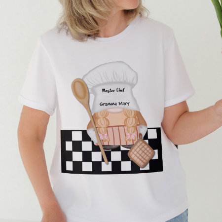 Grandmother Birthday Whimsical Gnome Chef Cooking T-shirt