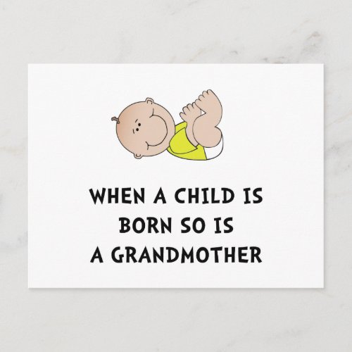 Grandmother Born Postcard