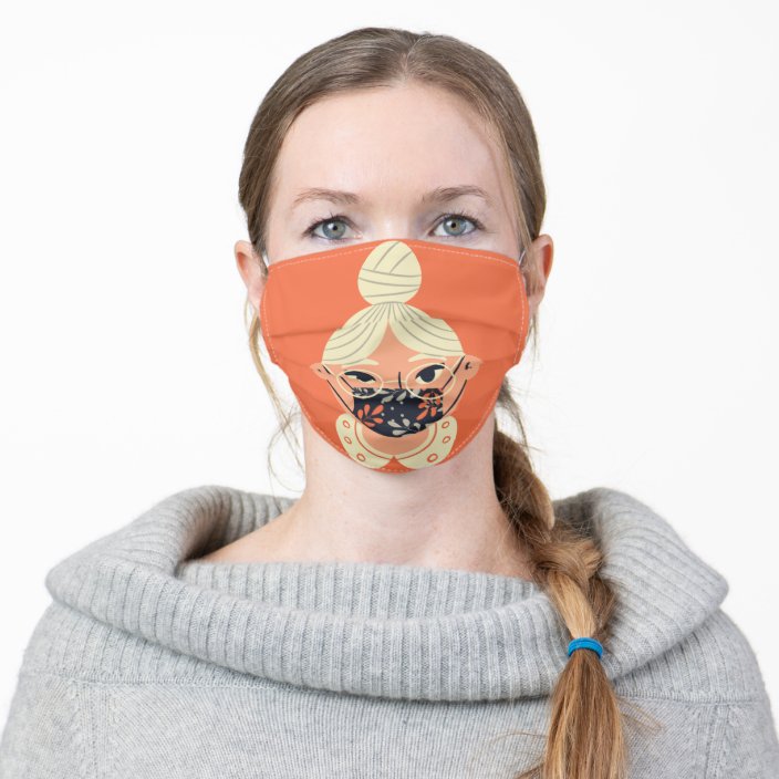 Grandmother Cartoon Character patterned Stylish Cloth Face Mask ...