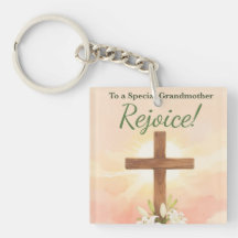 Grandmother Easter Rejoice Cross and Lilies