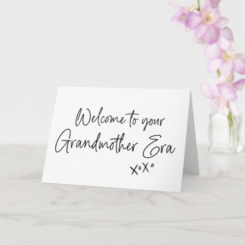 Grandmother Era Pregnancy New Baby Reveal for Mom Card