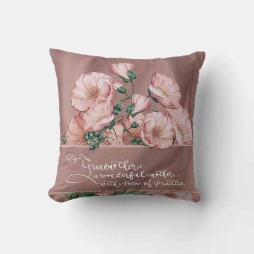 Grandmother Floral H Throw Cushion 41x41cm