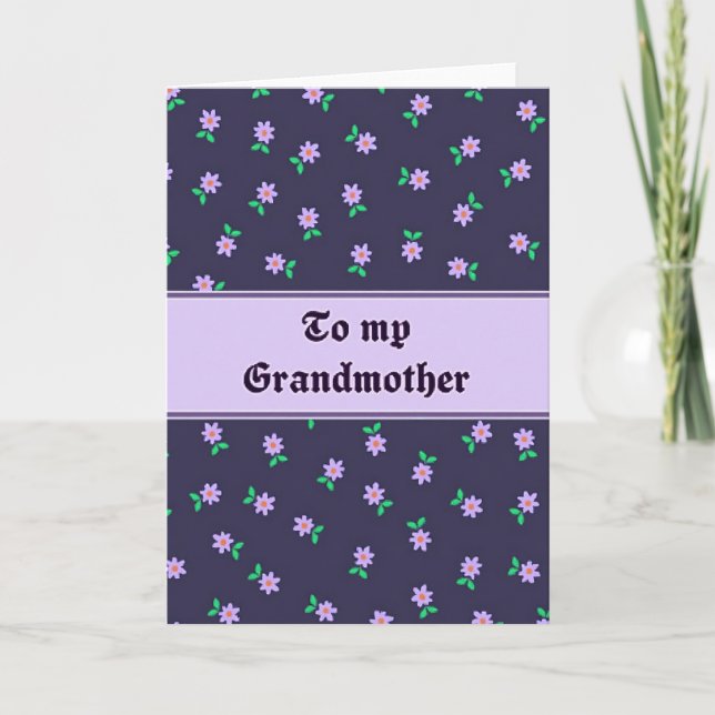 Grandmother Floral Love Card (Front)