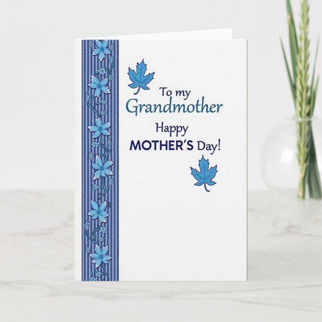 Grandmother Floral Mothers Day Card (Front)