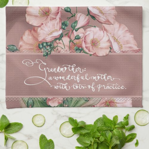 Grandmother Floral V Kitchen Tea Towel