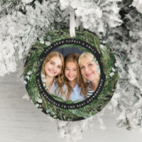 Grandmother foliage wreath photo Christmas black C