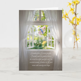 Grandmother Get Well Window and Bluebirds Card