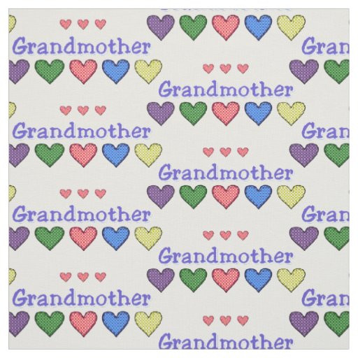 Grandmother Gingham Hearts Fabric