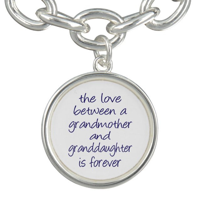 Grandmother Granddaughter Love Charm Bracelet (Design)