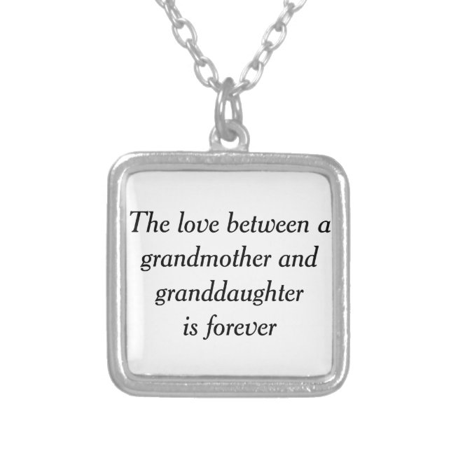 Grandmother & granddaughter love silver plated necklace (Front)