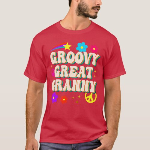 Grandmother Groovy Great Granny Hippie 1960s 1970s T_Shirt