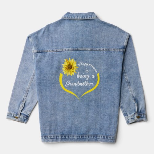 Grandmother  Happiness Is Being A Grandmother  Denim Jacket