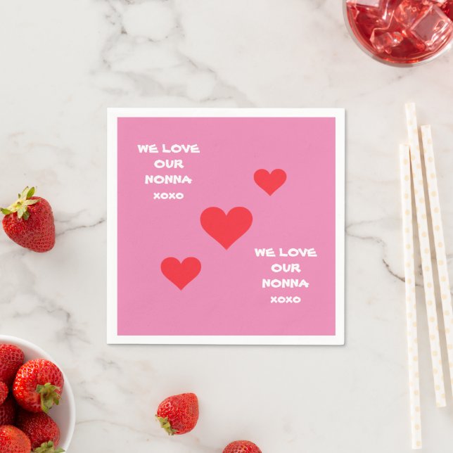  Grandmother Italian NONNA We LOVE YOU Cute Paper  Napkins (Insitu)
