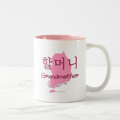 Grandmother Korean map Two_Tone Coffee Mug