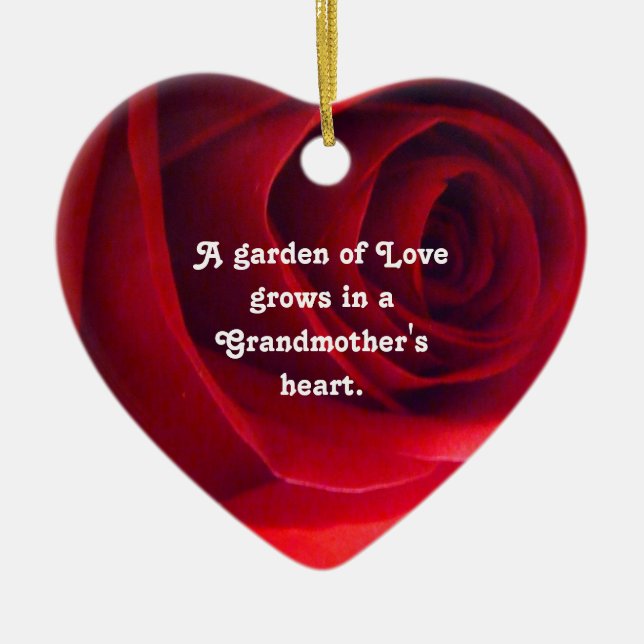 Grandmother Love Pendant Ceramic Ornament (Front)