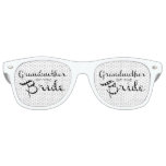 Grandmother Of Bride Black On White Retro Sunglasses at Zazzle