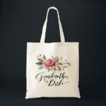 Grandmother of Bride Floral Budget Tote Bag<br><div class="desc">This style comes in names for your entire wedding party. You have the option to add a name on this bag too. See all of the Bridal totes and gifts in our shop for more versions!</div>