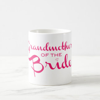 Grandmother of Bride Pink on White Coffee Mug